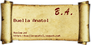 Buella Anatol névjegykártya